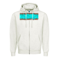 Oatmeal Heather turquoise leopard Zipper Hoodie - JahusDesignShop