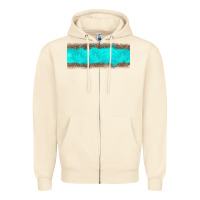 Sandshell turquoise leopard Zipper Hoodie - JahusDesignShop