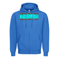 True Royal turquoise leopard Zipper Hoodie - JahusDesignShop