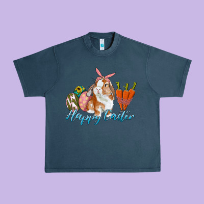 Happy Easter Bunny Carrots And Eggs Urban Heavy Tee Designed By Ranaportraitstore