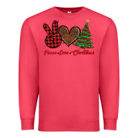 Cardinal peace love christmas Premium Sweatshirt - BarkalooDesign