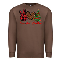 Chestnut peace love christmas Premium Sweatshirt - BarkalooDesign