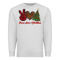Dove Grey peace love christmas Premium Sweatshirt - BarkalooDesign