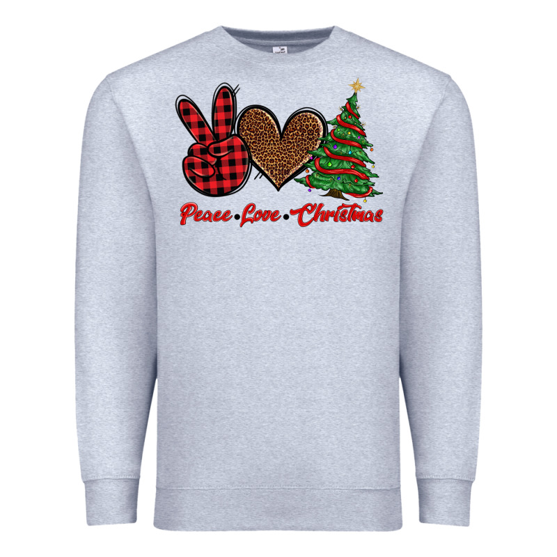 Peace Love Christmas Premium Sweatshirt by BarkalooDesign | Teevron