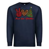 Navy peace love christmas Premium Sweatshirt - BarkalooDesign