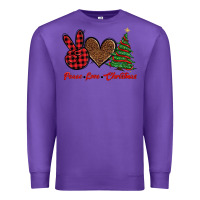 Purple peace love christmas Premium Sweatshirt - BarkalooDesign