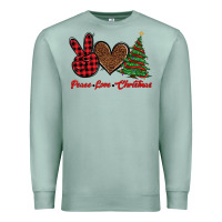 Seafoam peace love christmas Premium Sweatshirt - BarkalooDesign