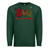 Sports Green peace love christmas Premium Sweatshirt - BarkalooDesign