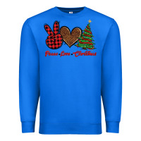 True Royal peace love christmas Premium Sweatshirt - BarkalooDesign