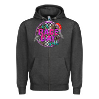 Charcoal Heather it's race day y'all Zipper Hoodie - AdoDesignShop