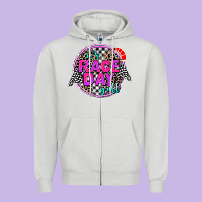 It's Race Day Y'all Zipper Hoodie Designed By Adodesignshop