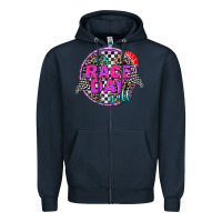 Navy it's race day y'all Zipper Hoodie - AdoDesignShop