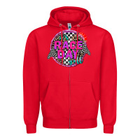 Red it's race day y'all Zipper Hoodie - AdoDesignShop