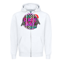 White it's race day y'all Zipper Hoodie - AdoDesignShop