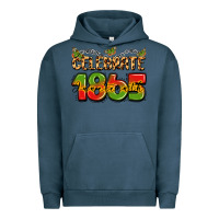 Pigment Midnight Navy celebrate 1865 juneteenth Urban Hoodie - LillyAllenDesigns