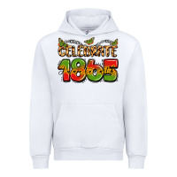 White celebrate 1865 juneteenth Urban Hoodie - LillyAllenDesigns