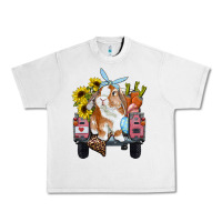 Lunar Rock easter truck with bunny sunflowers and eggs Urban Heavy Tee - RanaPortraitStore