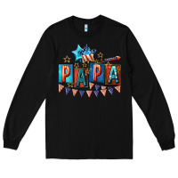 Black American Papa 4th of july Long Sleeve Tee - CowGirlArtShop
