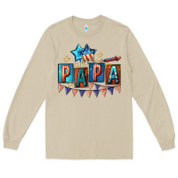 Mushroom American Papa 4th of july Long Sleeve Tee - CowGirlArtShop
