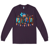 Plum American Papa 4th of july Long Sleeve Tee - CowGirlArtShop