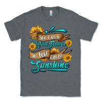 Charcoal Heather she was a wild flower in love with the sunshine Classic Tee - HRA Design Shop