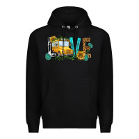 Black school bus love Premium Hoodie - NancyCooperArtShop