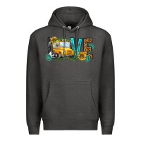 Charcoal Heather school bus love Premium Hoodie - NancyCooperArtShop