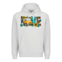 Dove Grey school bus love Premium Hoodie - NancyCooperArtShop
