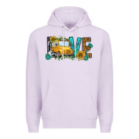 Lilac school bus love Premium Hoodie - NancyCooperArtShop