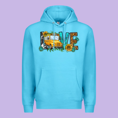 School Bus Love Premium Hoodie Designed By Nancycooperartshop