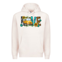 Pale Pink school bus love Premium Hoodie - NancyCooperArtShop