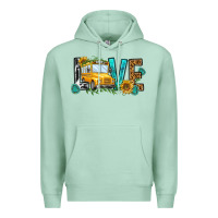 Seafoam school bus love Premium Hoodie - NancyCooperArtShop