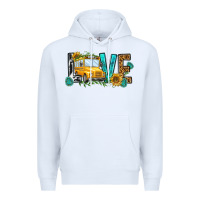 White school bus love Premium Hoodie - NancyCooperArtShop