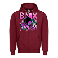 Burgundy bmx princess Zipper Hoodie - AdoDesignShop