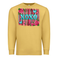 Antique Gold xoxo valentines day leopard glitter brushstroke Premium Sweatshirt - Jasminsmagicworld