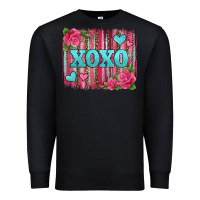Black xoxo valentines day leopard glitter brushstroke Premium Sweatshirt - Jasminsmagicworld