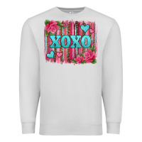 Dove Grey xoxo valentines day leopard glitter brushstroke Premium Sweatshirt - Jasminsmagicworld