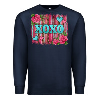 Navy xoxo valentines day leopard glitter brushstroke Premium Sweatshirt - Jasminsmagicworld