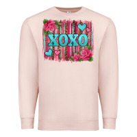 Pale Pink xoxo valentines day leopard glitter brushstroke Premium Sweatshirt - Jasminsmagicworld