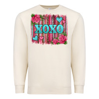 Sandshell xoxo valentines day leopard glitter brushstroke Premium Sweatshirt - Jasminsmagicworld