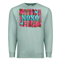 Seafoam xoxo valentines day leopard glitter brushstroke Premium Sweatshirt - Jasminsmagicworld