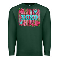 Sports Green xoxo valentines day leopard glitter brushstroke Premium Sweatshirt - Jasminsmagicworld