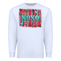 White xoxo valentines day leopard glitter brushstroke Premium Sweatshirt - Jasminsmagicworld