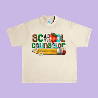 School Counselor Urban Heavy Tee Designed By Texasbilliewilder