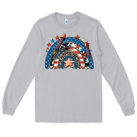 Moon Dust American rainbow 4th of july Long Sleeve Tee - CowGirlArtShop