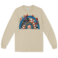 Mushroom American rainbow 4th of july Long Sleeve Tee - CowGirlArtShop