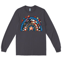 Smoke American rainbow 4th of july Long Sleeve Tee - CowGirlArtShop