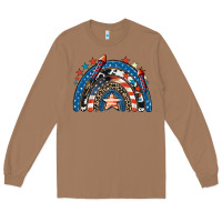 Toasted Coconut American rainbow 4th of july Long Sleeve Tee - CowGirlArtShop