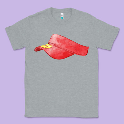 Red Softball Visor Fa Element Classic Tee Designed By Fadigitalartstudio