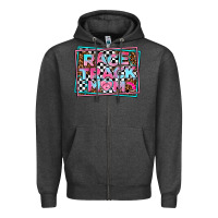 Charcoal Heather race track mom Zipper Hoodie - AdoDesignShop
